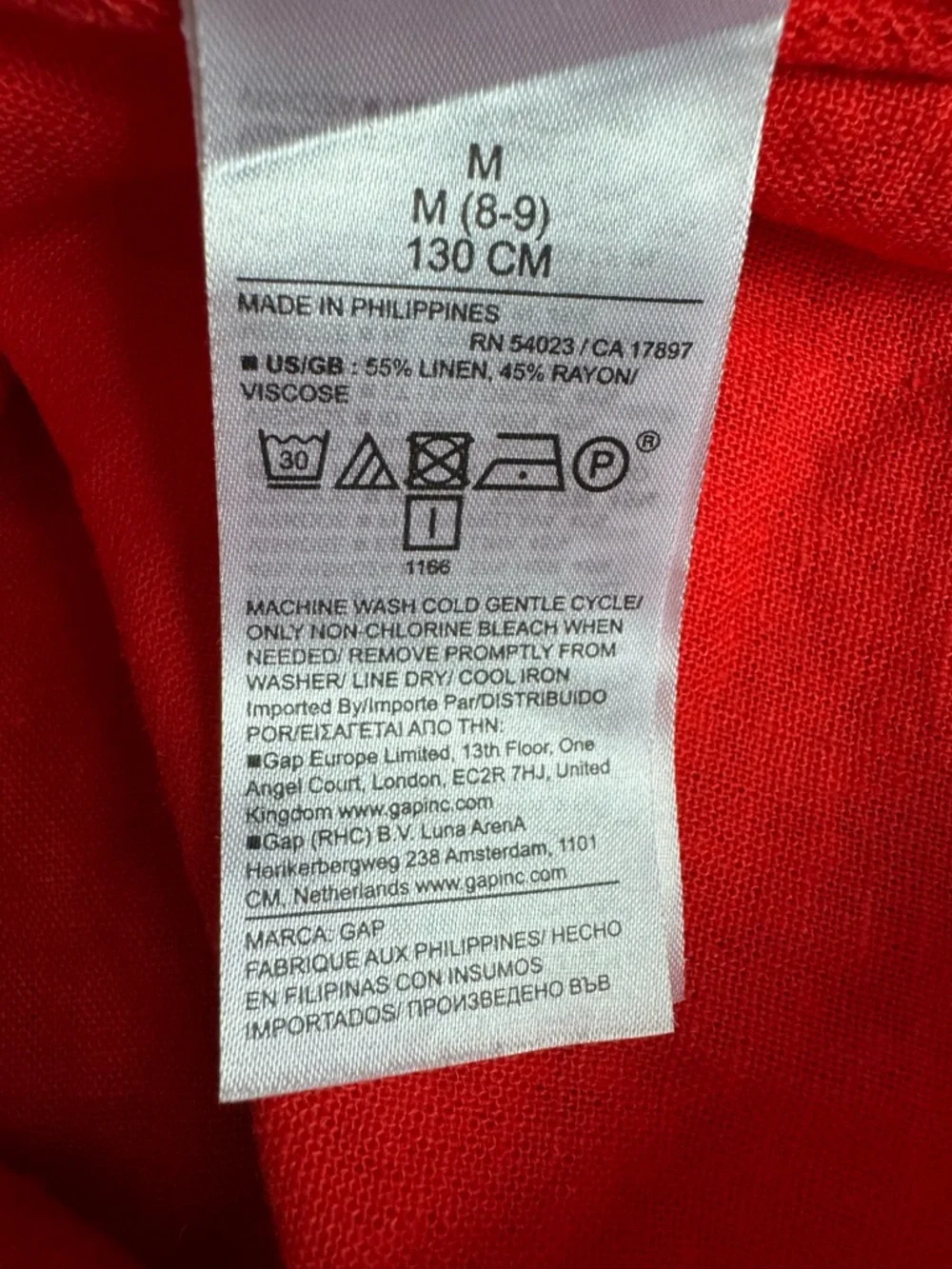 Red/Coral Gap Children’s Tank Top Girls size Medium